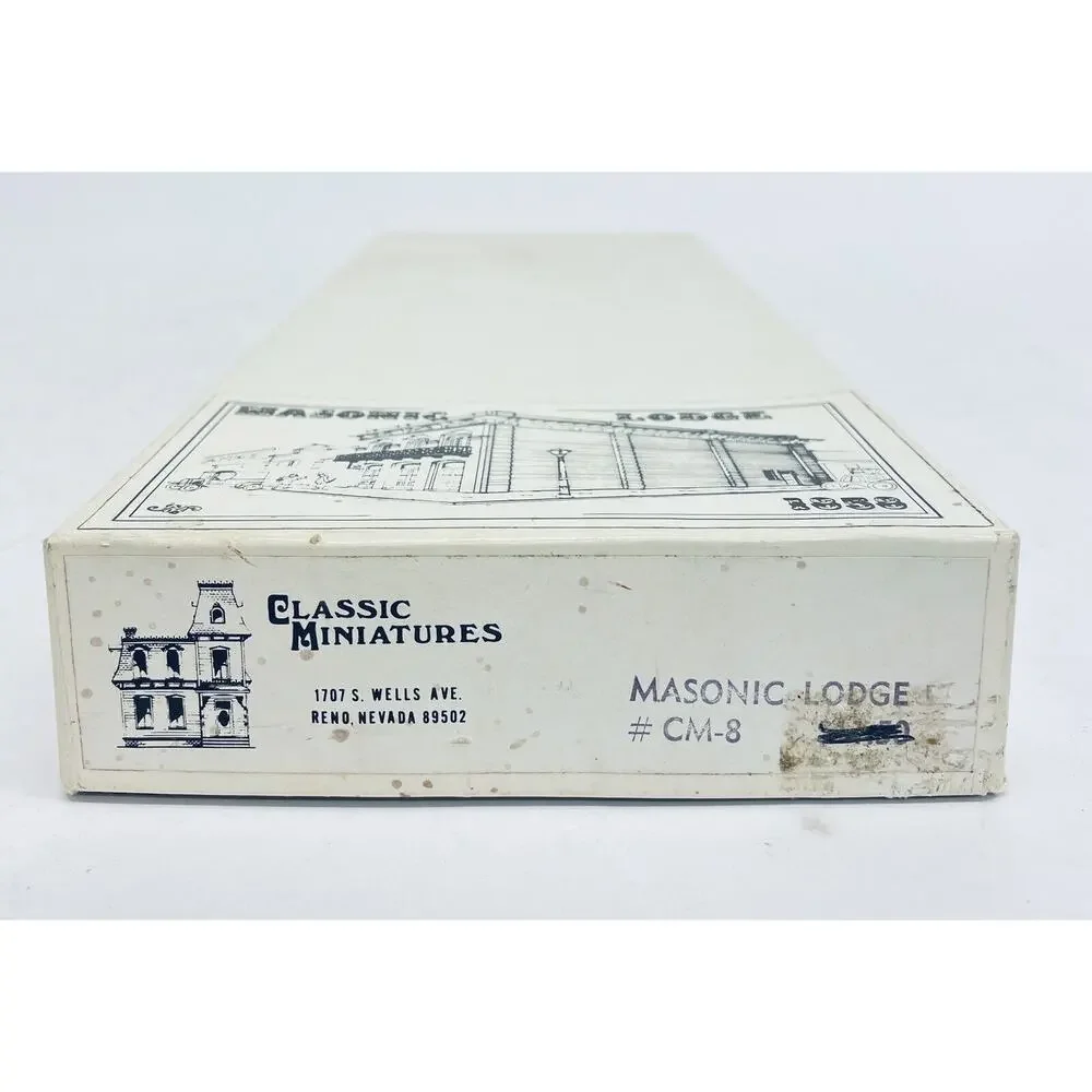 Classic Miniatures HO 1858 Masonic Lodge Kit CM-8 New Open Box